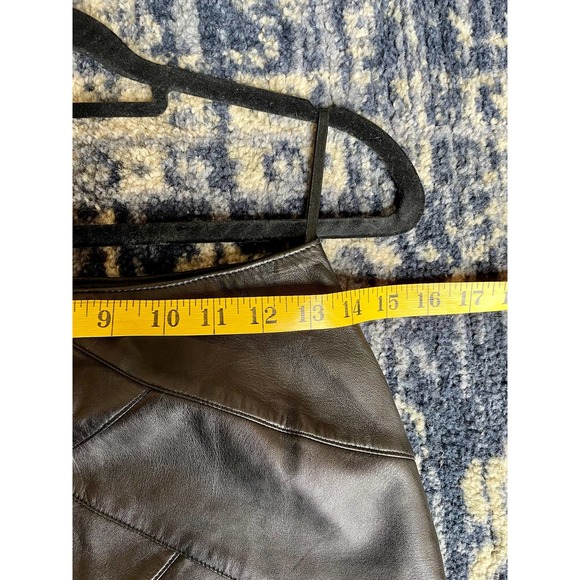 Escada Vintage Leather Skirt Size 34 - Picture 5 of 6